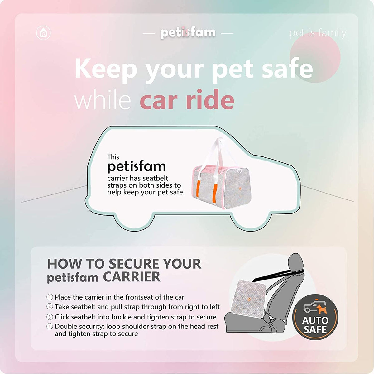 Medium Fantasy Pink Soft Travel Pet Carrier for Cats and Puppies