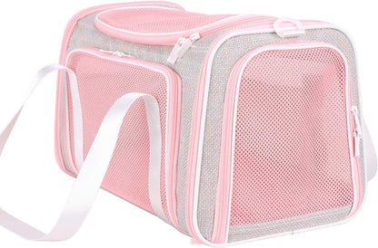 Medium Fantasy Pink Soft Travel Pet Carrier for Cats and Puppies