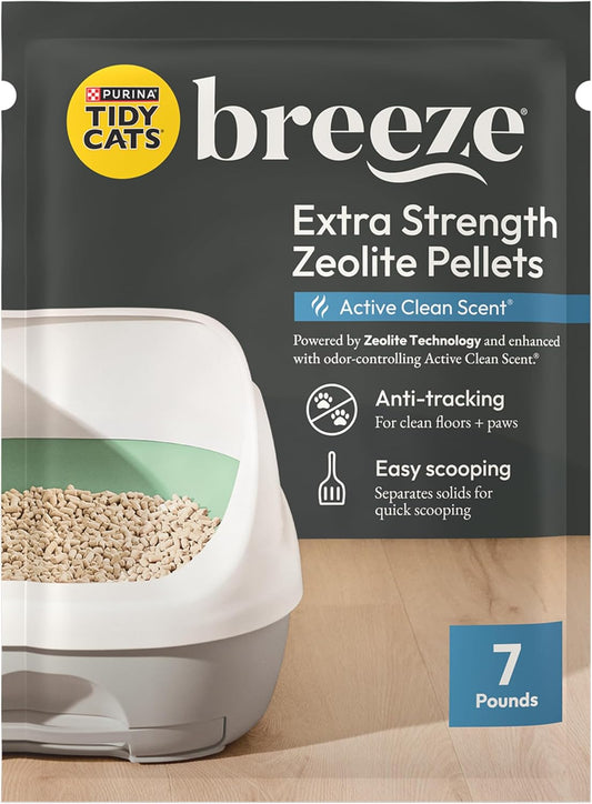 Breeze Enhanced Cat Litter Pellets Refill - Four 7 lb Bags